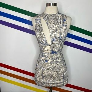 NEW Urban Outfitters Map Mini Dress size XS